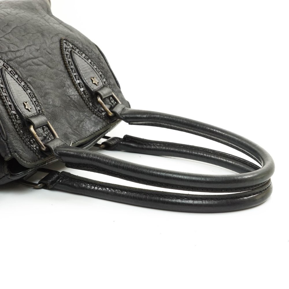 Auth Fendi Hand Bag Leather Black #25155F84 - Picture 5 of 13